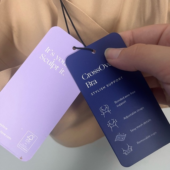 New HoneyLove CrossOver Bra Sand Color size 3X - Picture 8 of 11